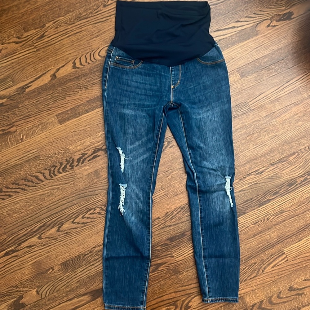 SOMG maternity distressed jeans